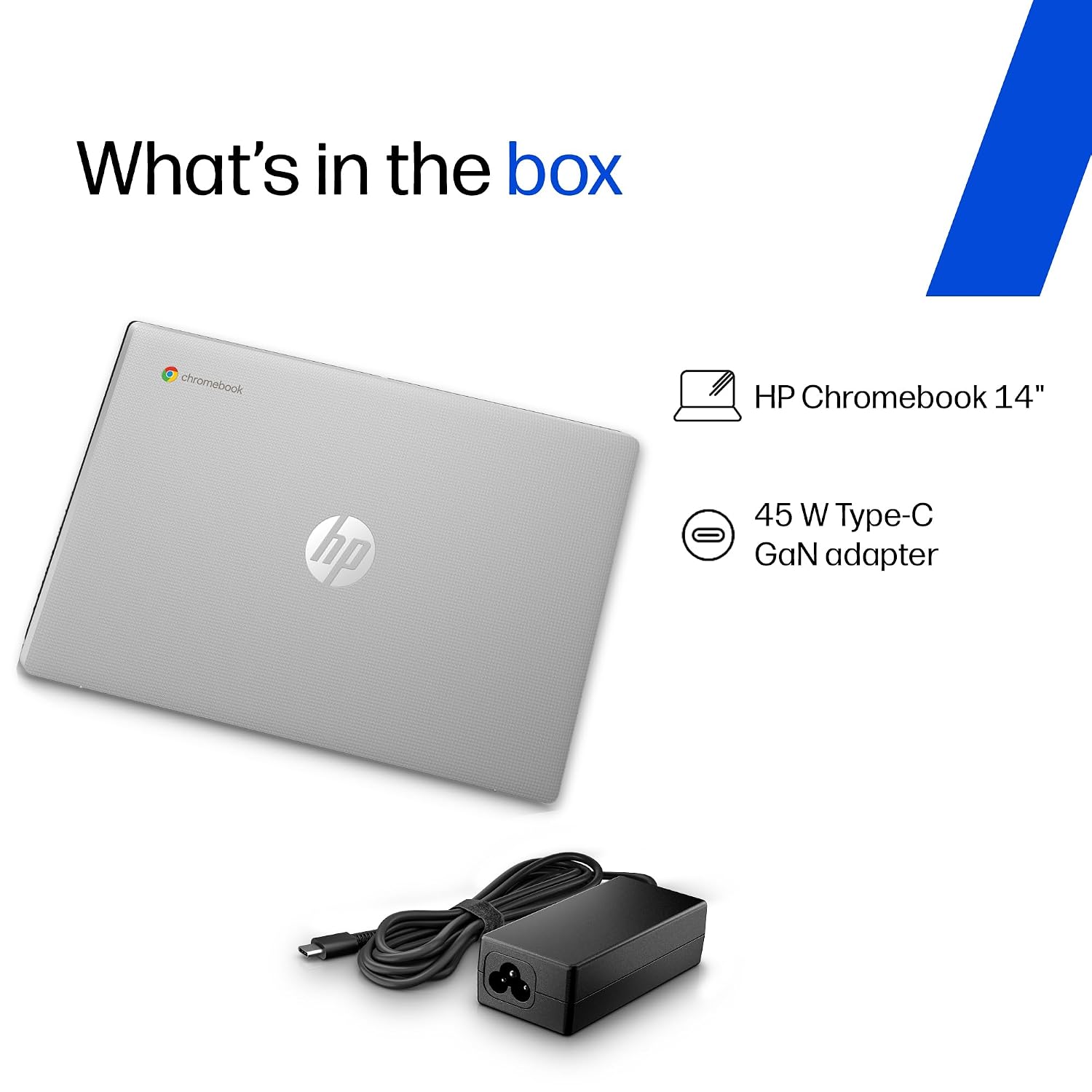 HP Chromebook 14, MediaTek Kompanio 540 (4GB LPDDR5, 128GB UFS) HD, Anti-Glare, Micro-Edge, 14''/35.6cm, ChromeOS, 100 GB Google One(1yr), Modern Gray,1.35kg, nm0004MU, HD Camera w/Shutter Laptop - Image 3